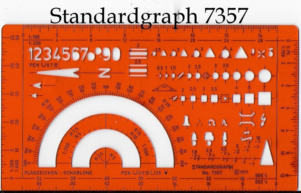 Sanitair plan teken sjabloon standardgraph 7357, Ophalen of Verzenden, Nieuw, Overige typen