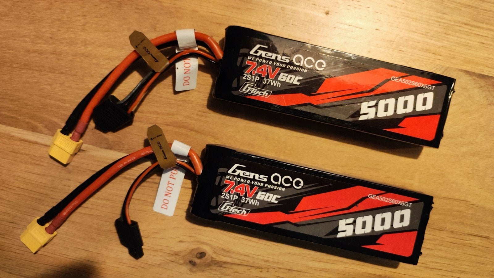 Gens Ace 7.4V 5000mAh 2S LiPo Batterijen (2 stuks), Ophalen of Verzenden, Nieuw