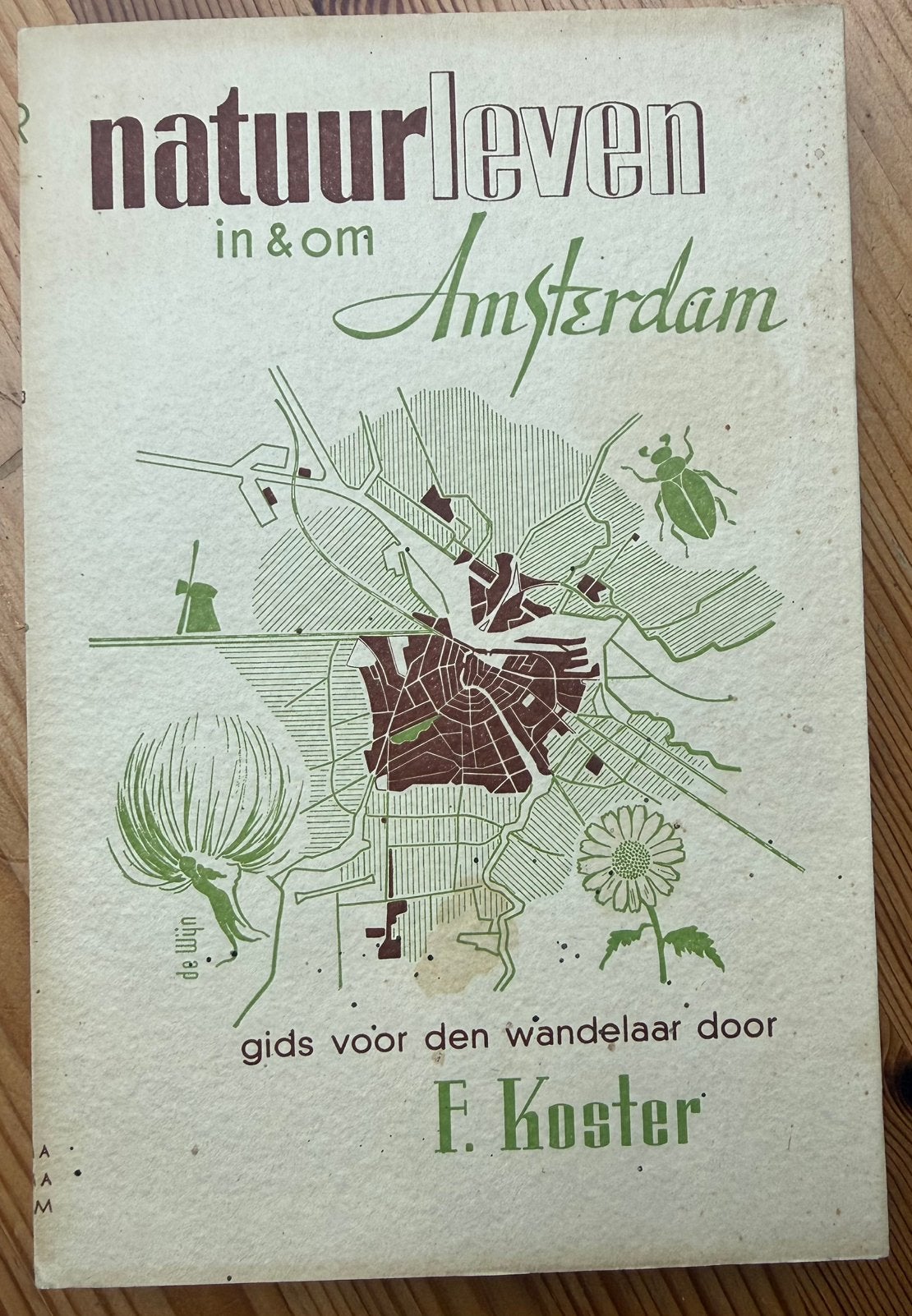 Natuurleven in en om Amsterdam F.Koster ‘39 orig wandelkaart, Verzenden, Gelezen