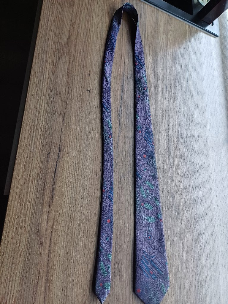 zgan.paars groen stropdas Canda, Kleding | Heren, Stropdassen, Paars, Ophalen of Verzenden, Zo goed als nieuw, Met patroon