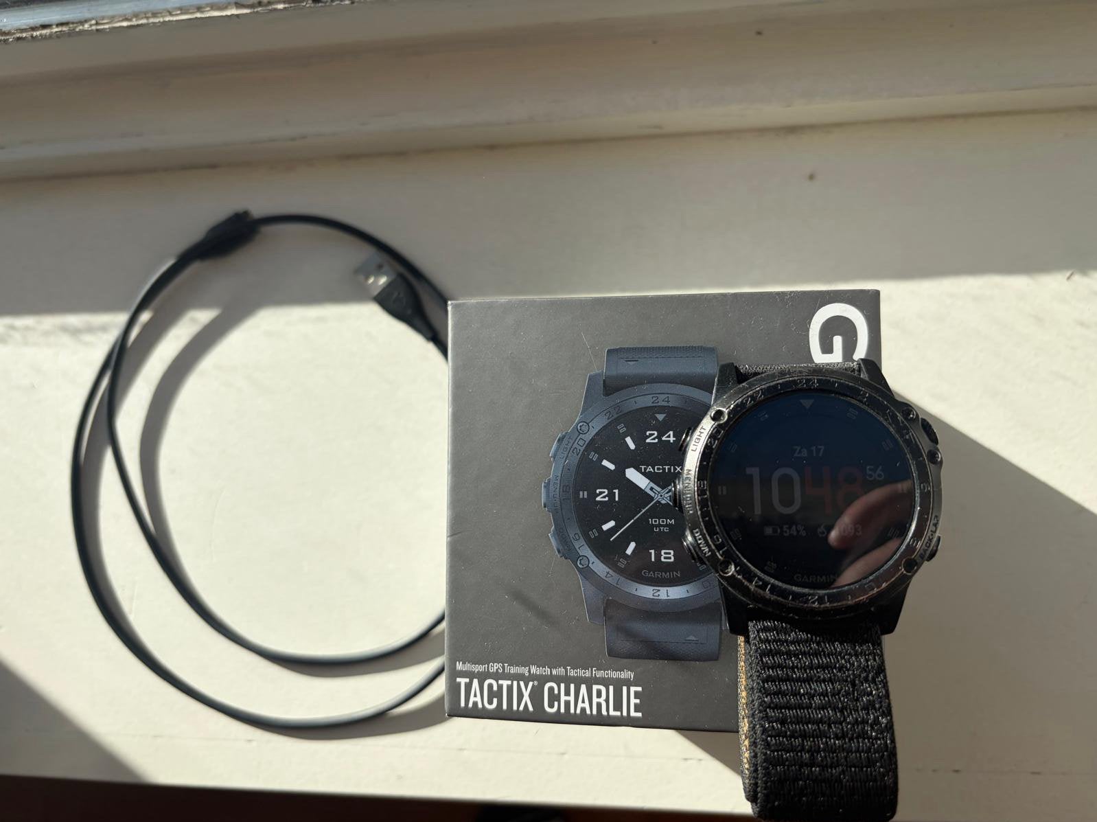 Garmin tactix Charlie horloge, Gebruikt, Stappen, Zwart, Ophalen of Verzenden