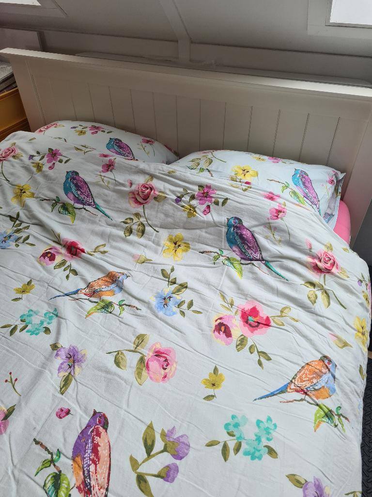 Bed, Huis en Inrichting, Slaapkamer | Bedden, Ophalen, Wit, Tweepersoons, 200 cm