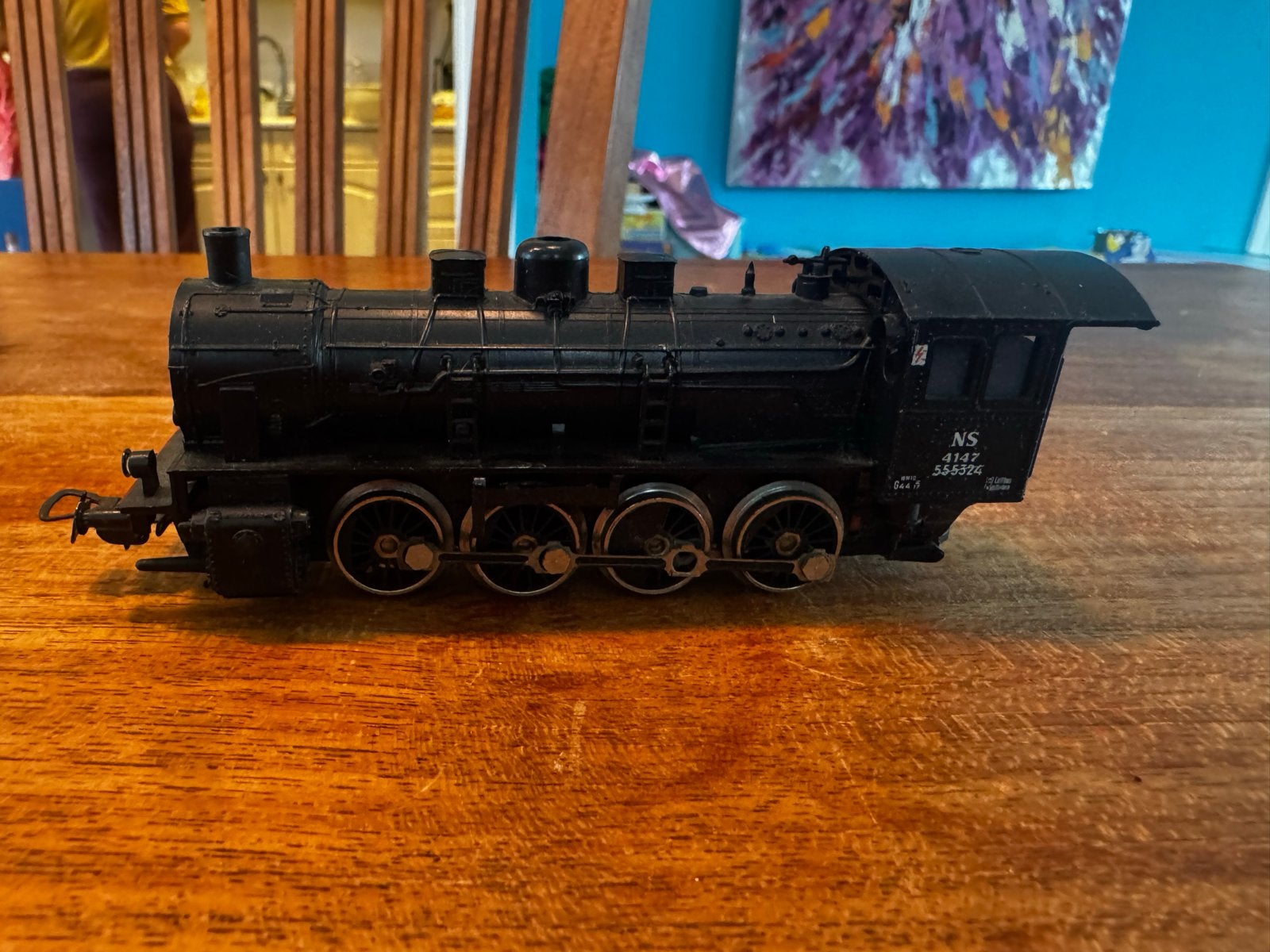 Locomotief modeltrein NS 4147, ca. 1988, ongebruikt, Overige merken, Gebruikt, Locomotief, Gelijkstroom of Wisselstroom