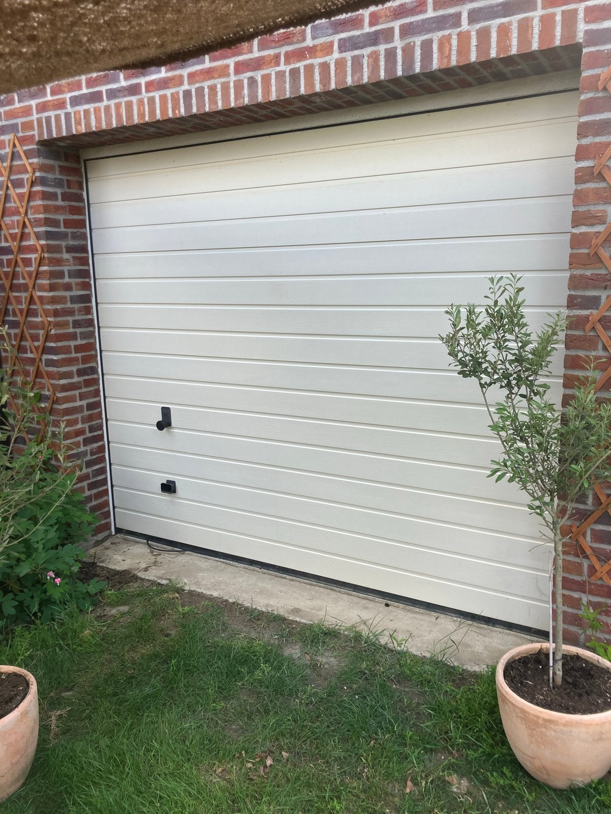 Hormann Garagedeur met elektrische aandrijving, Ophalen, Gebruikt, 120 cm of meer, Garagedeur