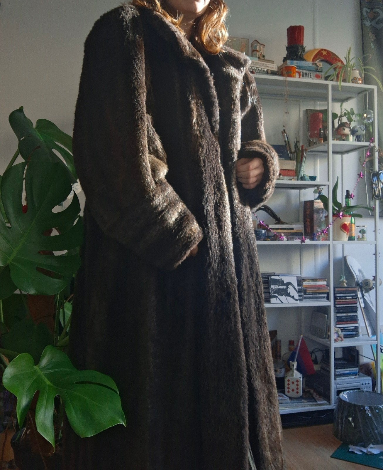 Echte lange bontjas / Real fur coat, Geen, Ophalen of Verzenden, Gedragen, Bruin
