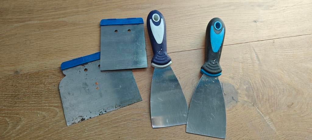 Set plamuurmessen - diverse maten, Ophalen of Verzenden, Gebruikt