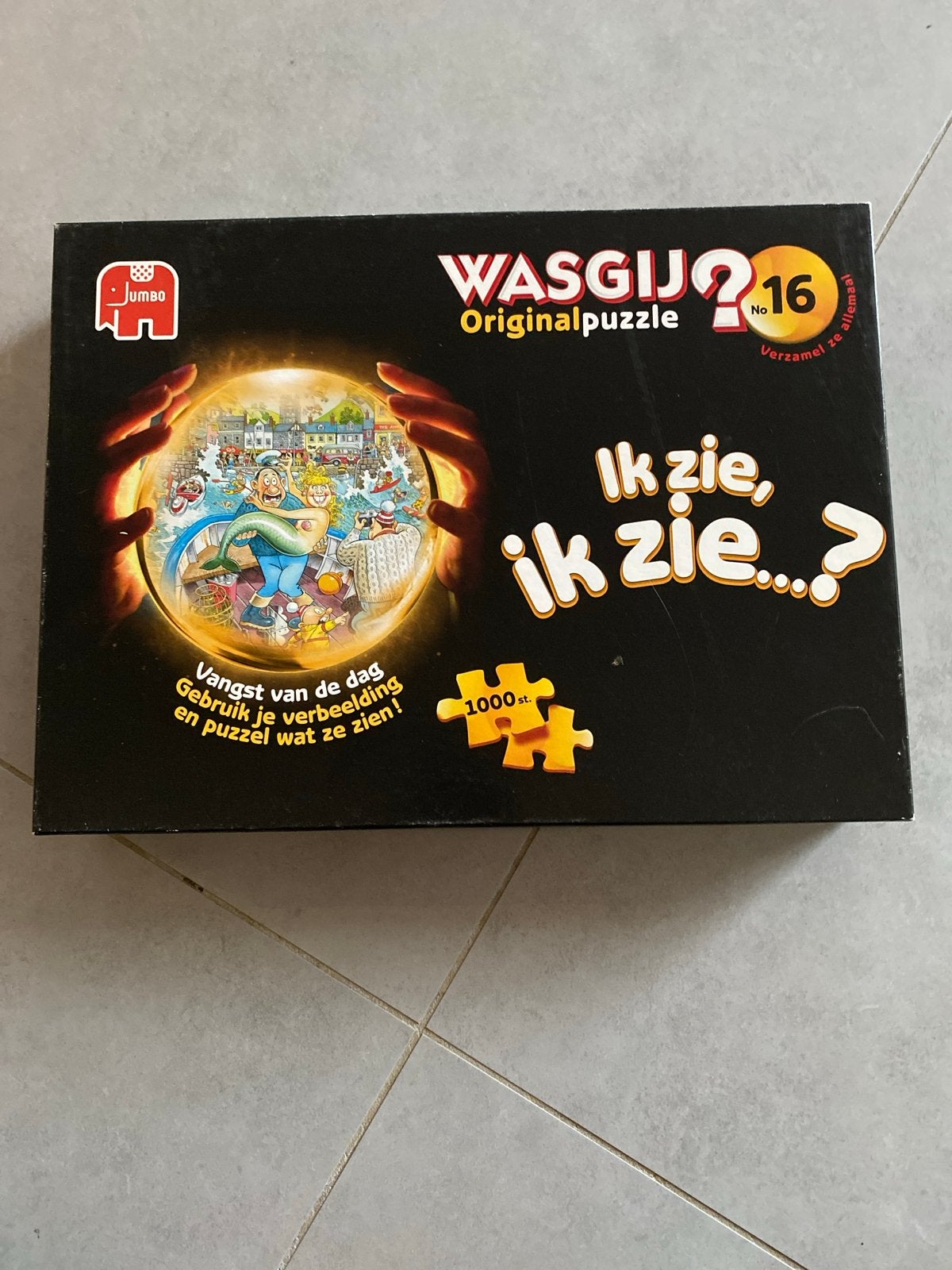 Wasgij Original 16: Ik zie, ik zie...? 1000 stukjes, Ophalen of Verzenden, 500 t/m 1500 stukjes, Gebruikt, Legpuzzel