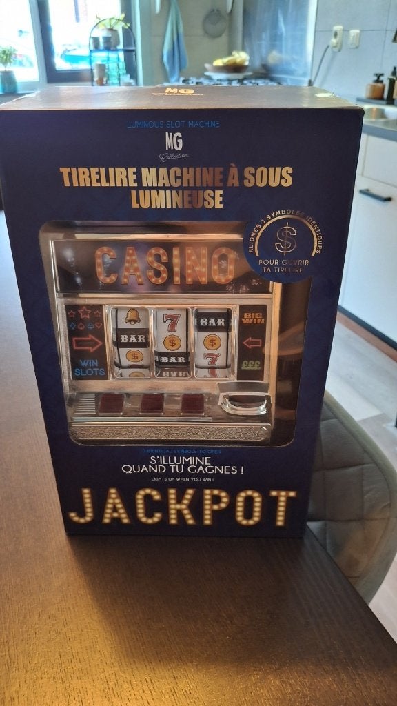 Slotmachine/gokautomaat/fruitautomaat spaarpot Casino XL, Verzamelen, Ophalen of Verzenden, Euro, Info@mad-monkey.com, Rudolf-Diesel-Str. 14 DE- 53859 Niederkassel