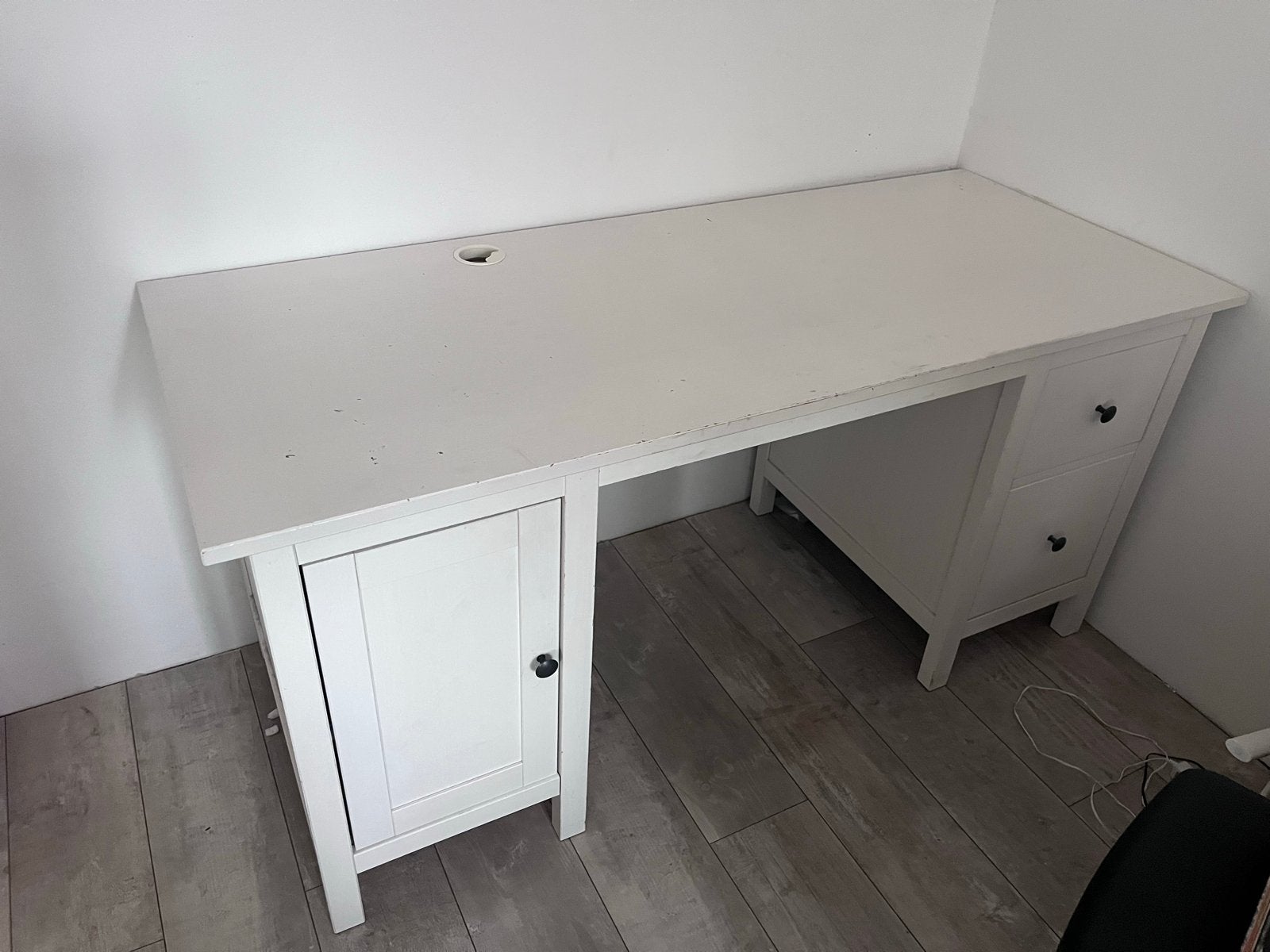 IKEA HEMNES Bureau Wit - 155x65 cm, Ophalen, Gebruikt, IKEA, Computerbureau