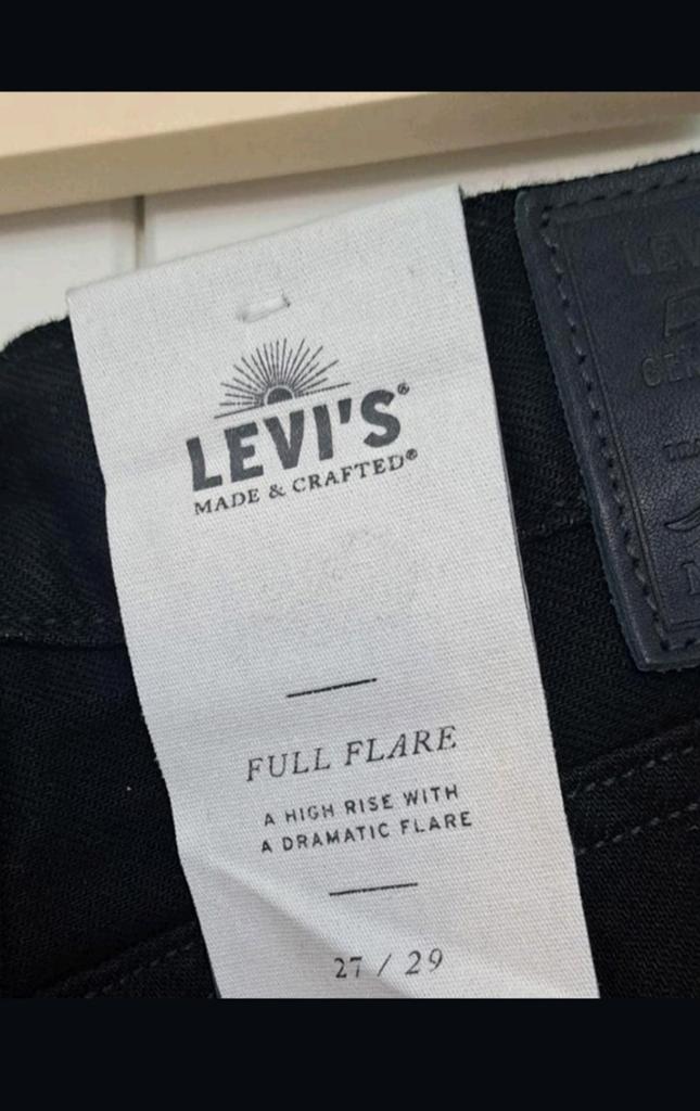 Levi's Made & Crafted Zwarte Flare Jeans - Maat 27/29 Nieuw, Zwart, Nieuw, Ophalen of Verzenden, W27 (confectie 34) of kleiner