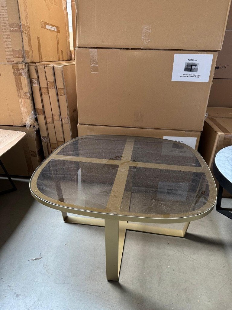 Salontafel Round gold l Whoon l Room108 l van €479 voor €119, Ophalen, 50 tot 100 cm, 50 tot 100 cm, Zo goed als nieuw