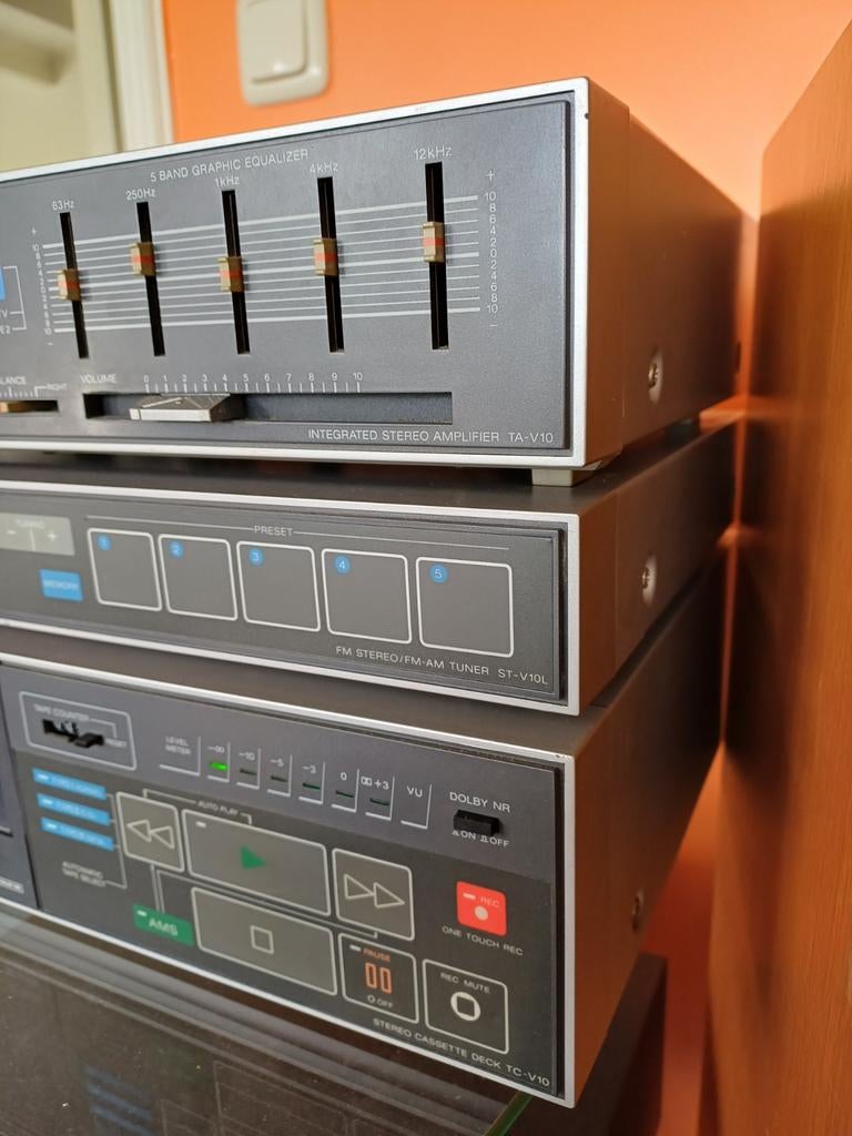 Sony V10 Hifi Set - Versterker, Tuner, Cassettedeck ', Audio, Tv en Foto, Stereo-sets, Tuner of Radio, Gebruikt, Sony, Losse componenten