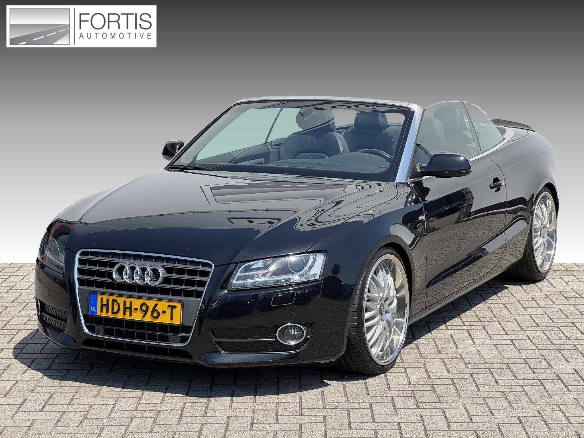 Audi A5 Cabriolet 2.0 TFSI S-LINE | LEDER | NAVI | UNIEKE VE, Auto's, Audi, Euro 5, Stof, Gebruikt, Zwart