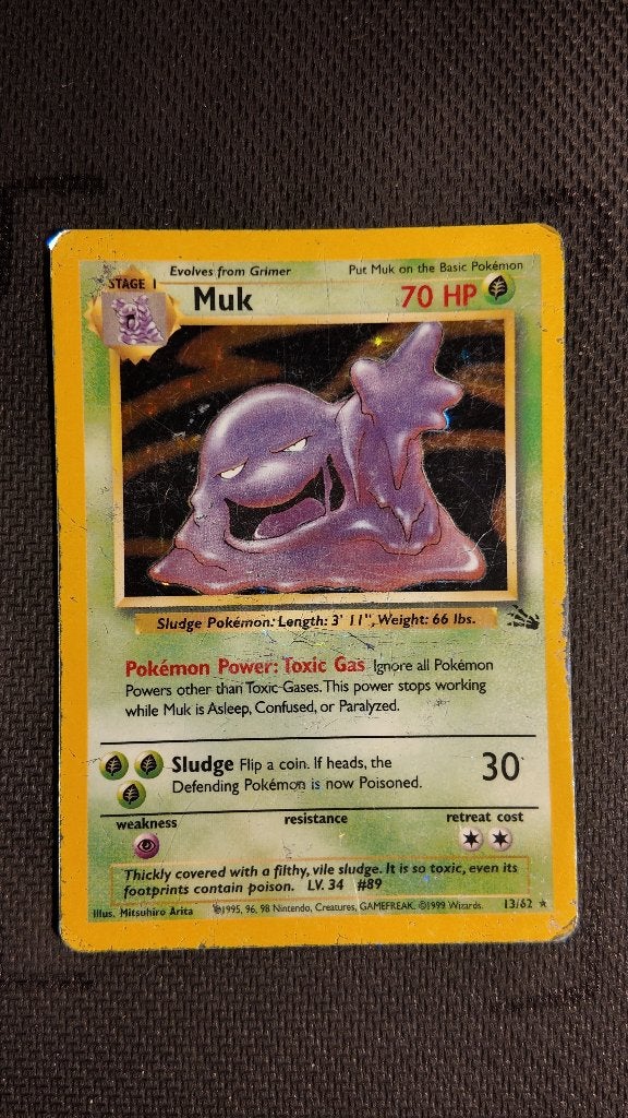 Muk 13 Fossil | Pokemon kaart, Ophalen, Zo goed als nieuw, Losse kaart, Foil