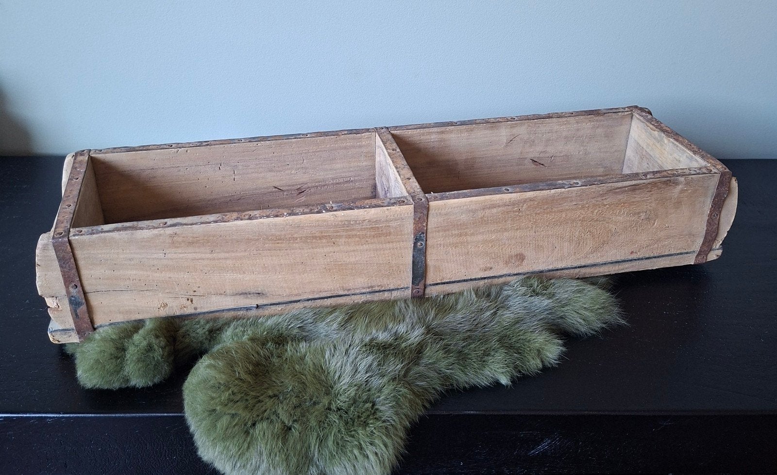 Steenmal dubbel L57 Landelijk mal hout en metaal, Huis en Inrichting, Hout, Beige, Nieuw, Ophalen of Verzenden