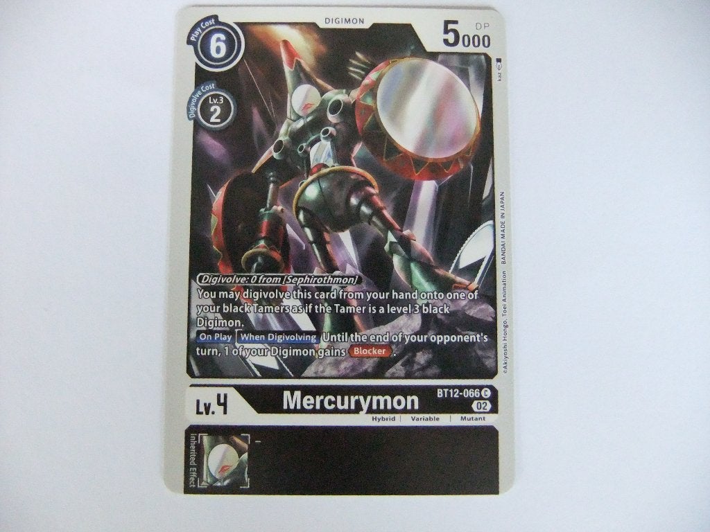 Digimon Card Game - Mercurymon BT12-086 - Zeldzaam, Verzenden, Zo goed als nieuw, Losse kaart