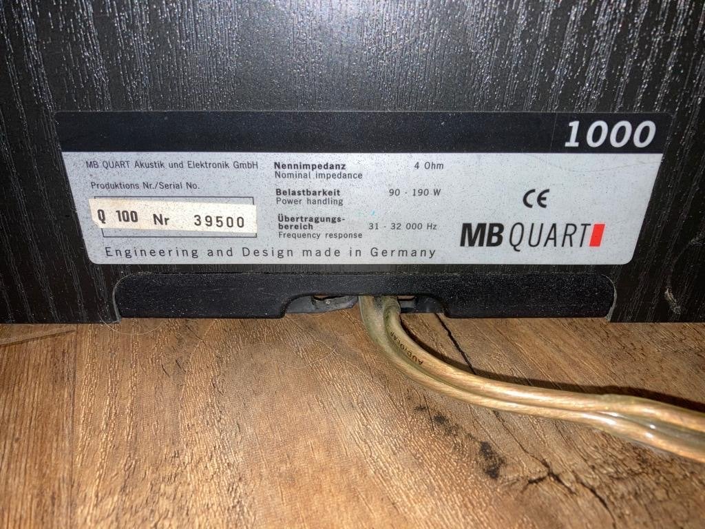 MB Quart 1000 Vloerstaande Luidspreker - Zwart, Vloerstaande luidspreker, Gebruikt, Ophalen, 150 watt of meer