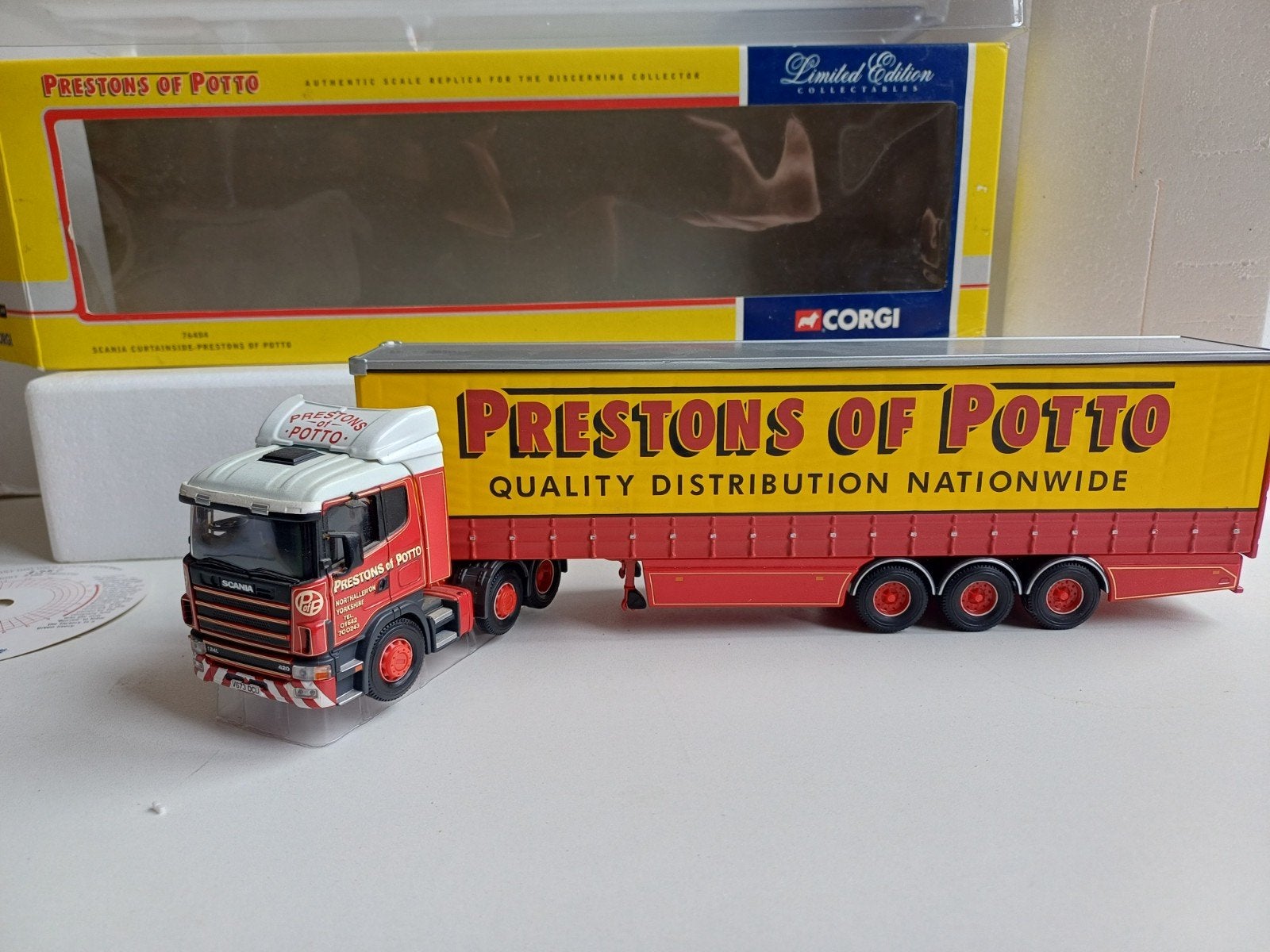 Scania 124L 420 Corgi 1:50 Prestons of Potto, Ophalen of Verzenden, Bus of Vrachtwagen, Corgi