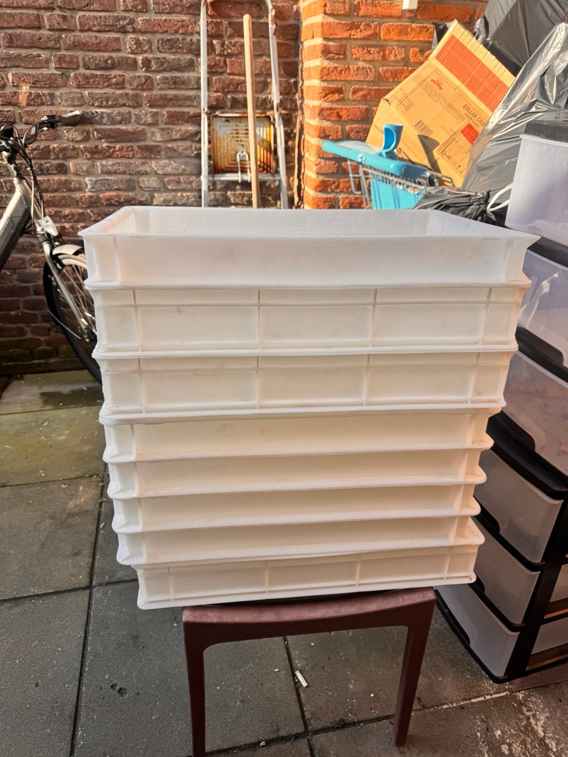 Professionele kunststof deegkratten / opslagbakken – set, Ophalen, 100 cm of meer, 60 cm of meer, Minder dan 35 cm