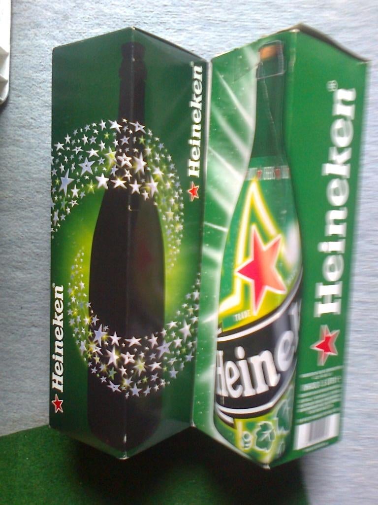 1,5 ltr.heineken flessen een nog vol A g, Ophalen of Verzenden, Flesje(s), Heineken