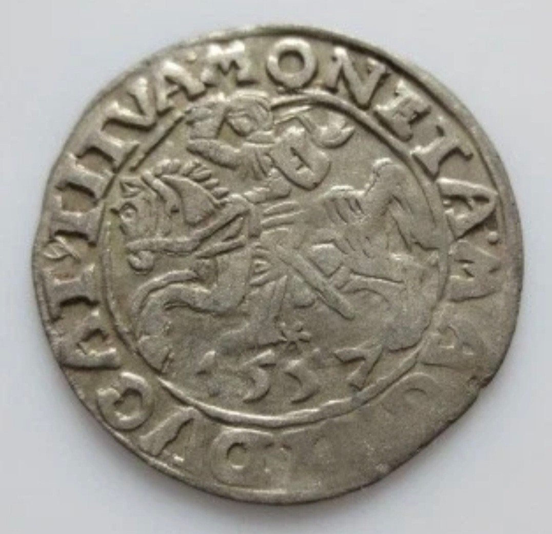 bodemvondst zilveren munt 1557, Verzenden, Overige landen