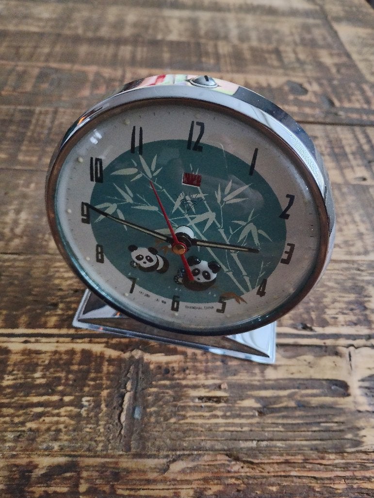 Vintage Diamond Brand Shanghai China Panda wekker 1970, Ophalen of Verzenden