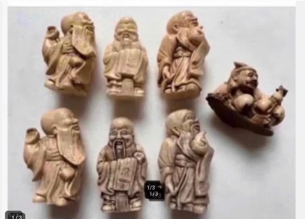 10 x Chinese kunststof wijsgeer beeldjes tot 6 cm, Verzamelen, Beelden en Beeldjes, Ophalen of Verzenden, Zo goed als nieuw, Overige typen