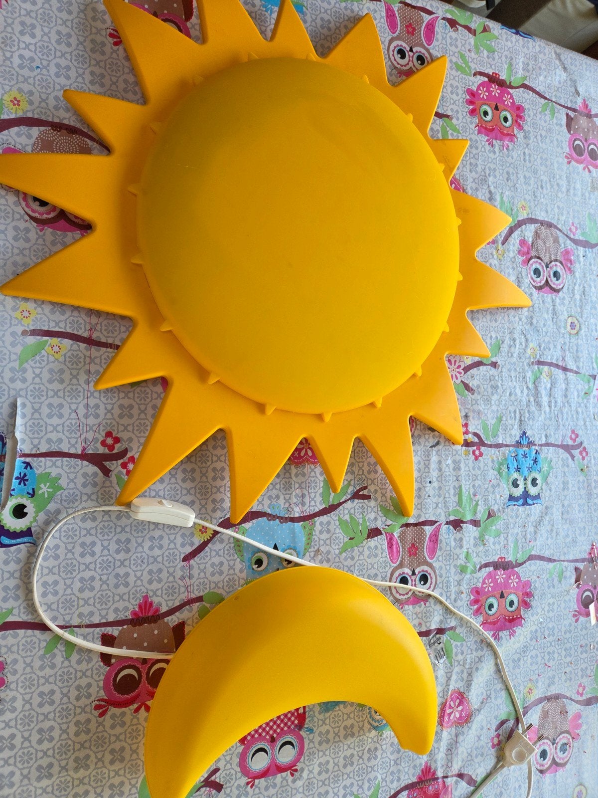 IKEA plafondlamp zon en muurlamp maan, Ophalen