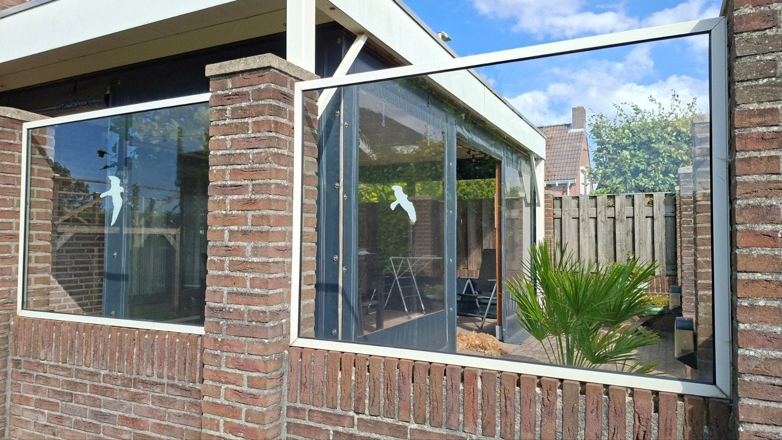 Gehard glazen schutting delen aluminium omkaderd, Ophalen, 1 tot 2 meter, Minder dan 3 meter, Glas