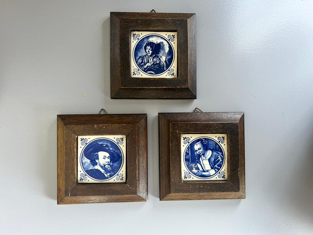 Tegeltjes met afbeeldingen van oude meesters, Antiek en Kunst, Antiek | Wandborden en Tegels, Ophalen of Verzenden