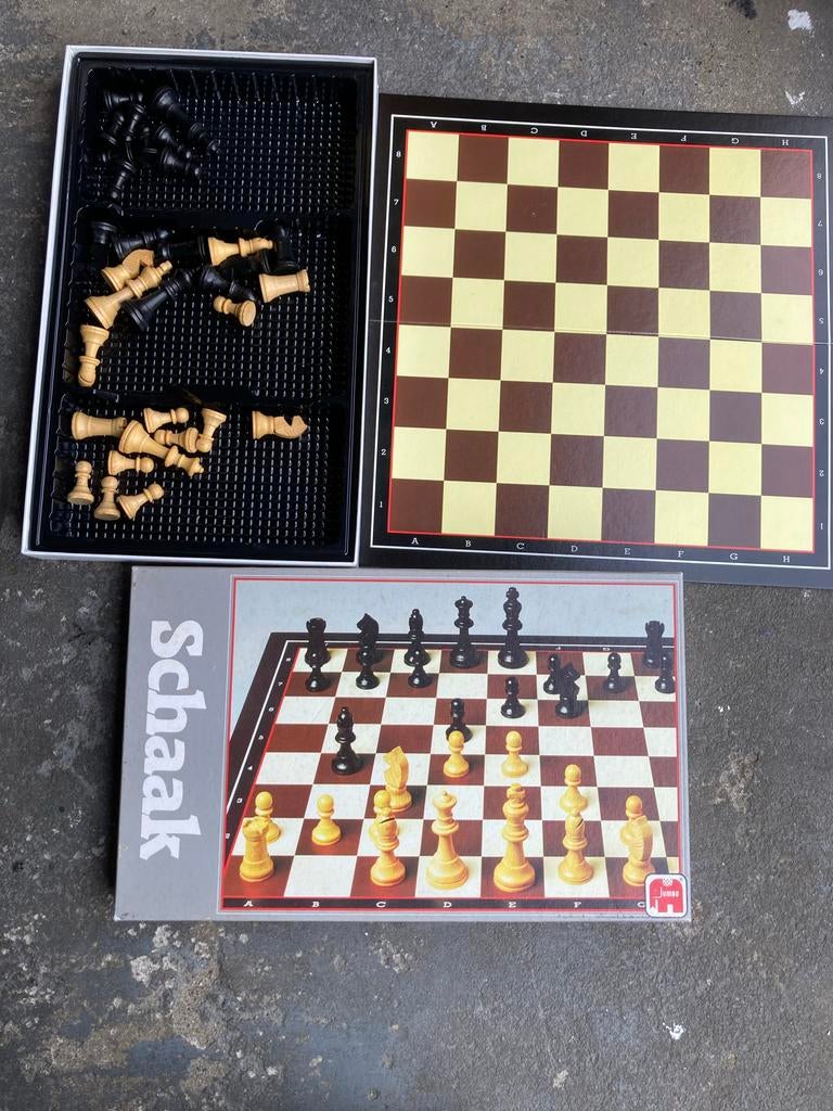 Jumbo Schaakspel - Compleet met schaakbord en stukken, Ophalen of Verzenden, Minder dan 500 stukjes, Gebruikt, Schaken