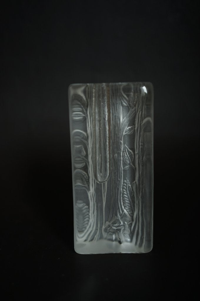 Vintage kristal glas Solifleur vaas Walther Glas blad boom, Antiek en Kunst, Antiek | Glas en Kristal, Ophalen of Verzenden