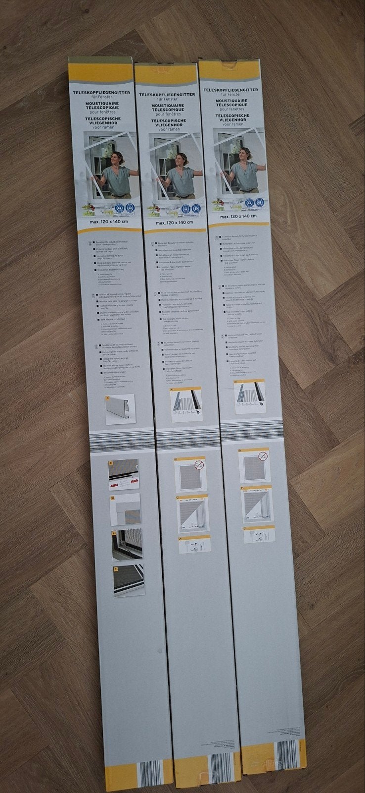3 telescopische horren voor max 120x140 NIEUW, Ophalen of Verzenden, Nieuw