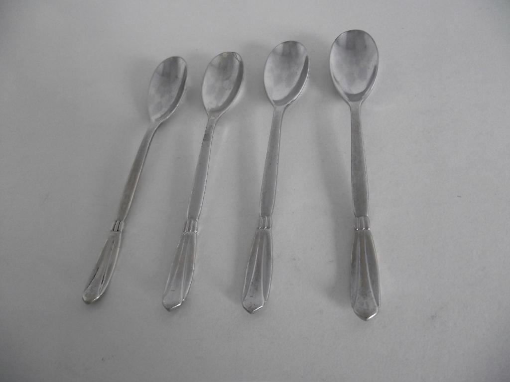 4 vintage theelepel 11,5cm G.Z. Nederl. Frabr. 1930-1950 p s, Antiek en Kunst, Antiek | Bestek, Ophalen of Verzenden