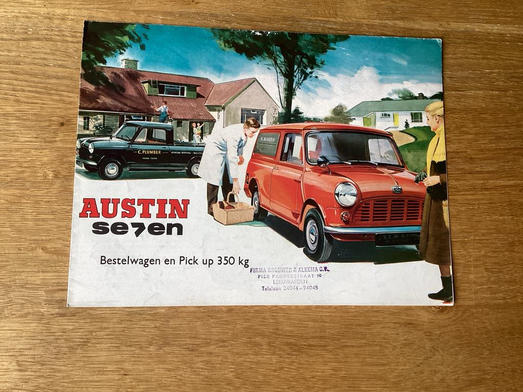 Austin Seven Bestelwagen en Pick up 350 kg folder, Boeken, Ophalen of Verzenden, Gelezen, Overige merken