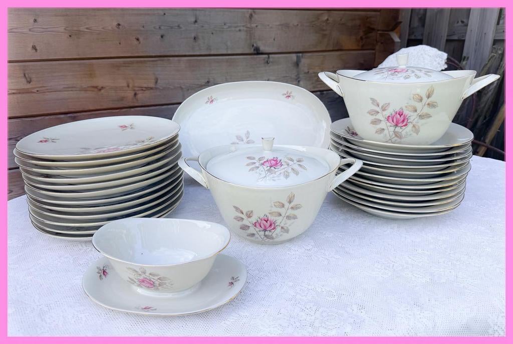Brocant eetservies dinerservies servies borden Spenzo, Ophalen of Verzenden