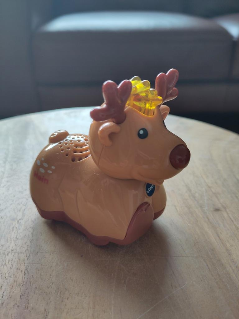 VTech Zoef Zoef Dieren Rendier met licht en geluid, Ophalen of Verzenden, Gebruikt, Overige typen, Met licht