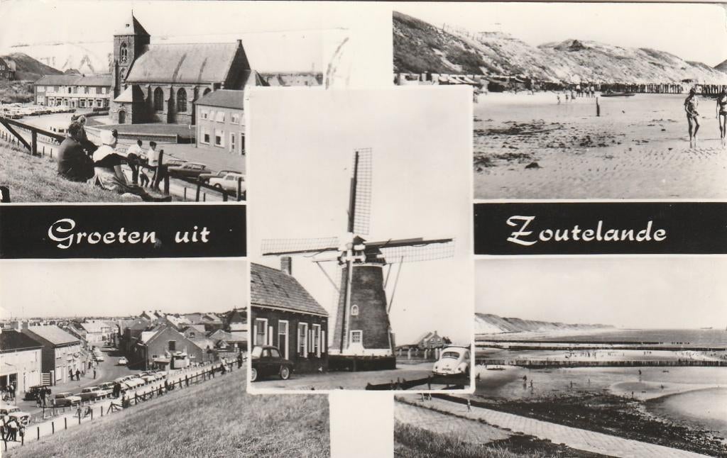 ZOUTELANDE  Kerk Panorama Molen Strand Groeten 1976, Verzenden, 1960 tot 1980, Gelopen, Zeeland