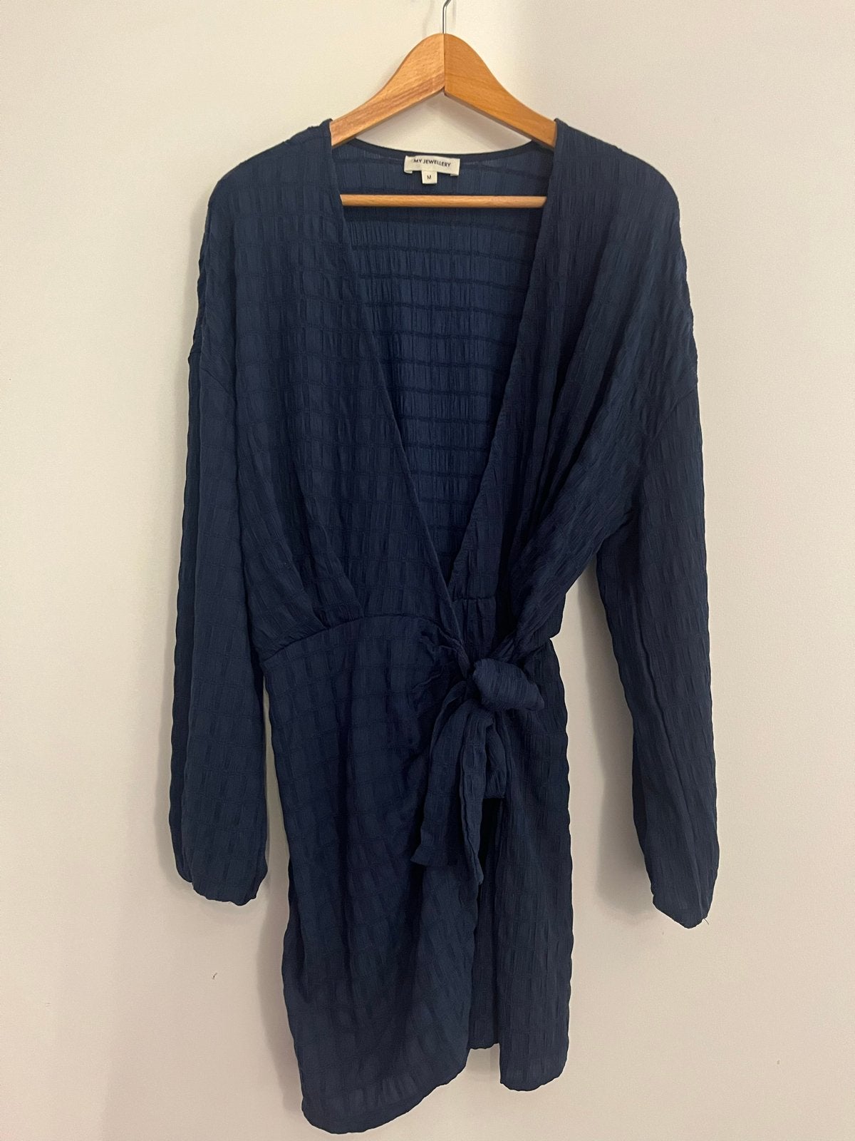 Donkerblauwe overslag jurk van My Jewellery, maat M, Maat 38/40 (M), Blauw, Ophalen of Verzenden, Zo goed als nieuw