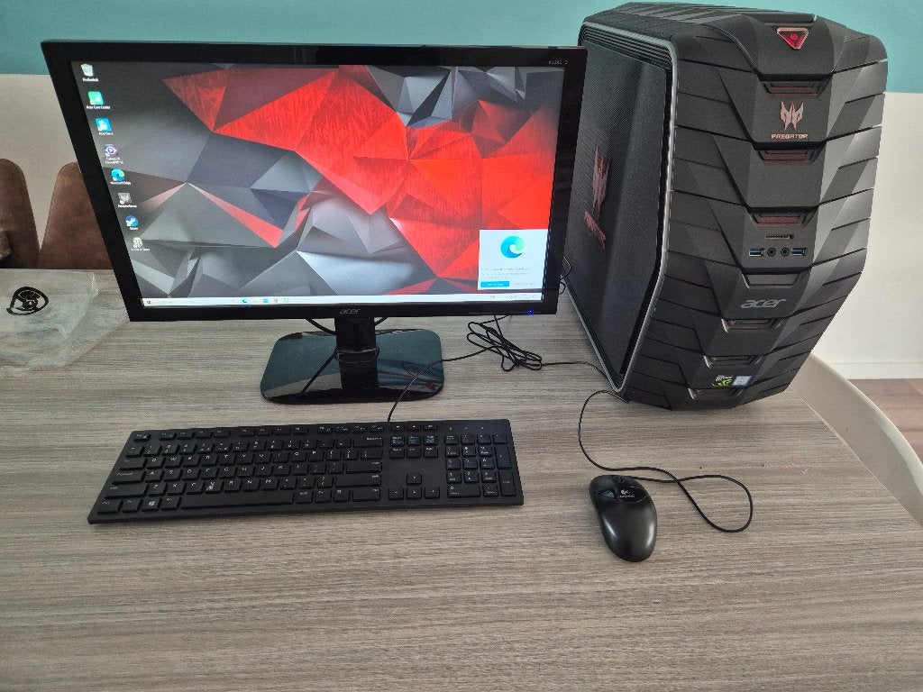 Acer Predator G6 met toebehoren, Ophalen, Gebruikt, Met monitor, Gaming