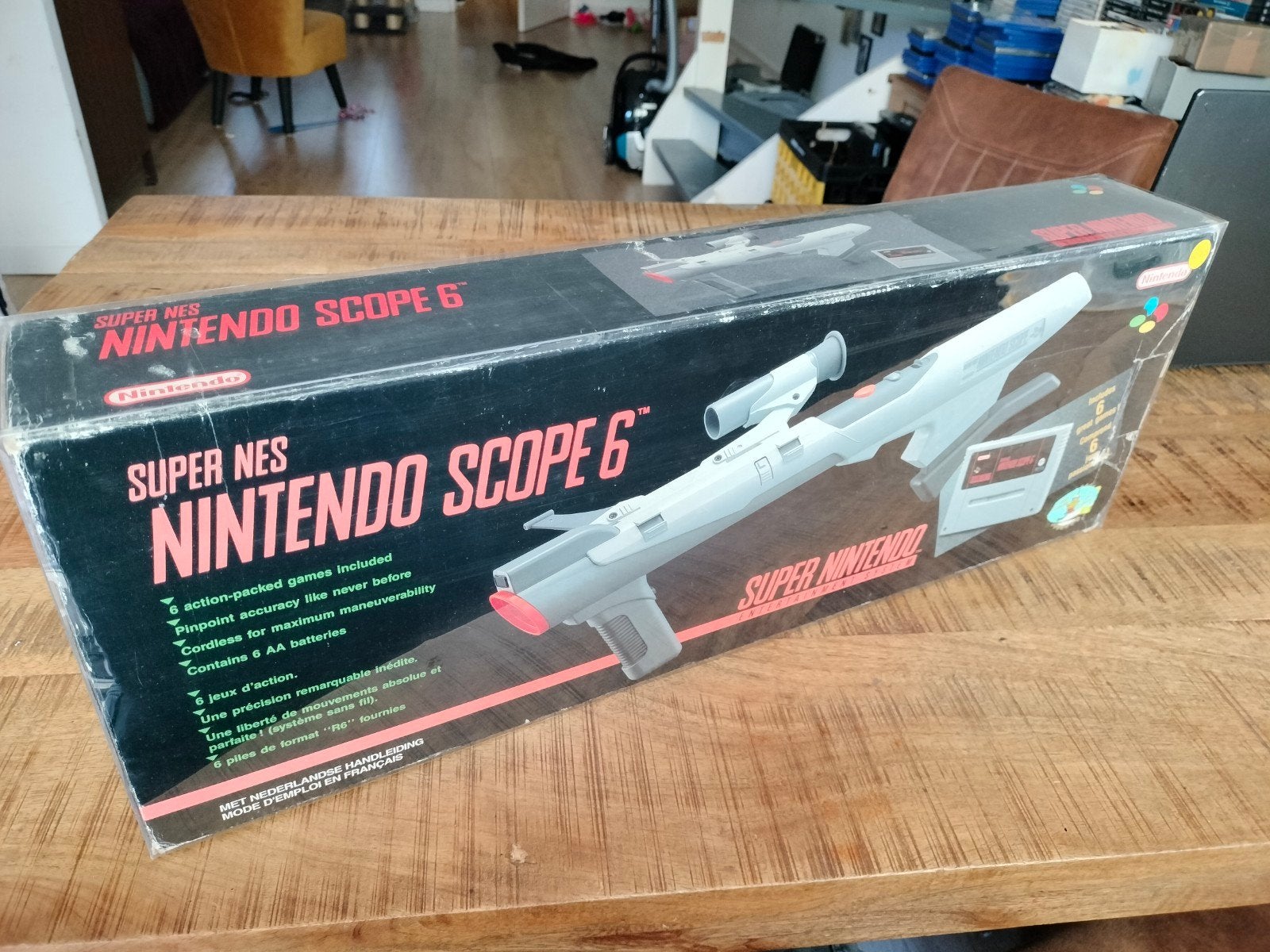Super Nintendo Scope 6 met doos en handleidingen, Ophalen of Verzenden