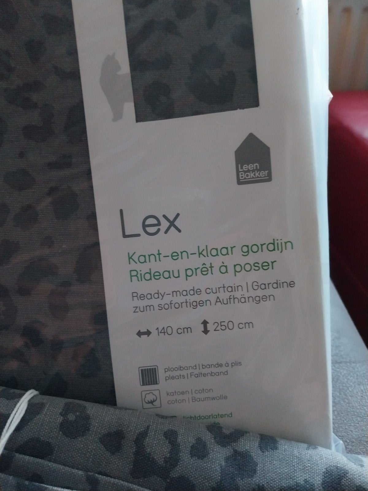 Leen Bakker Lex kant-en-klaar gordijn luipaardprint, Overige merken, Nieuw, Ophalen of Verzenden, Gordijn