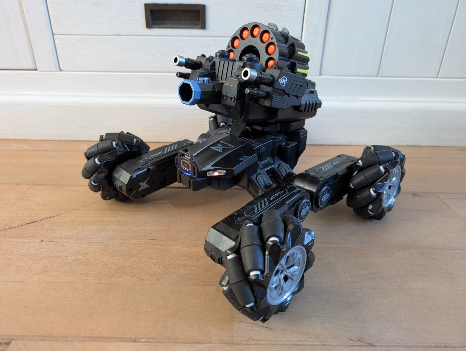 Silvergear RC Drift Auto met Nerf Gun en Stoom, Elektro, Ophalen of Verzenden, Zo goed als nieuw, Auto onroad