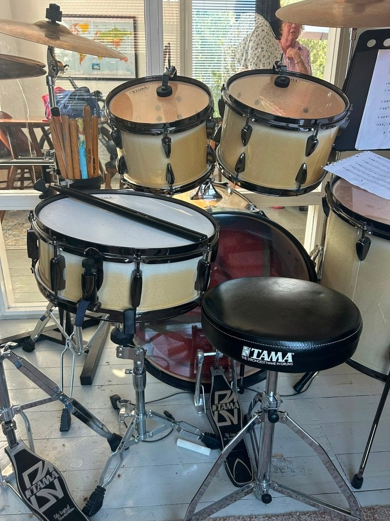 Tama Imperialstar drumstel compleet (wit pearl), Muziek en Instrumenten, Ophalen, Zo goed als nieuw, Tama