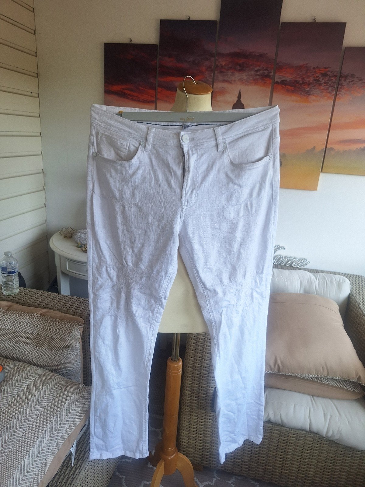 Witte heren jeans van New Yorker - Smog Denim, W36 - W38 (confectie 52/54), New Yorker, Wit, Ophalen of Verzenden