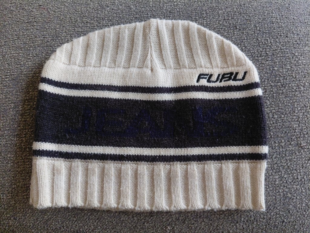 Originele FUBU Vintage Muts – Crème – Jaren 90 / Y2K Style, Ophalen of Verzenden, Zo goed als nieuw, Overige maten, Muts