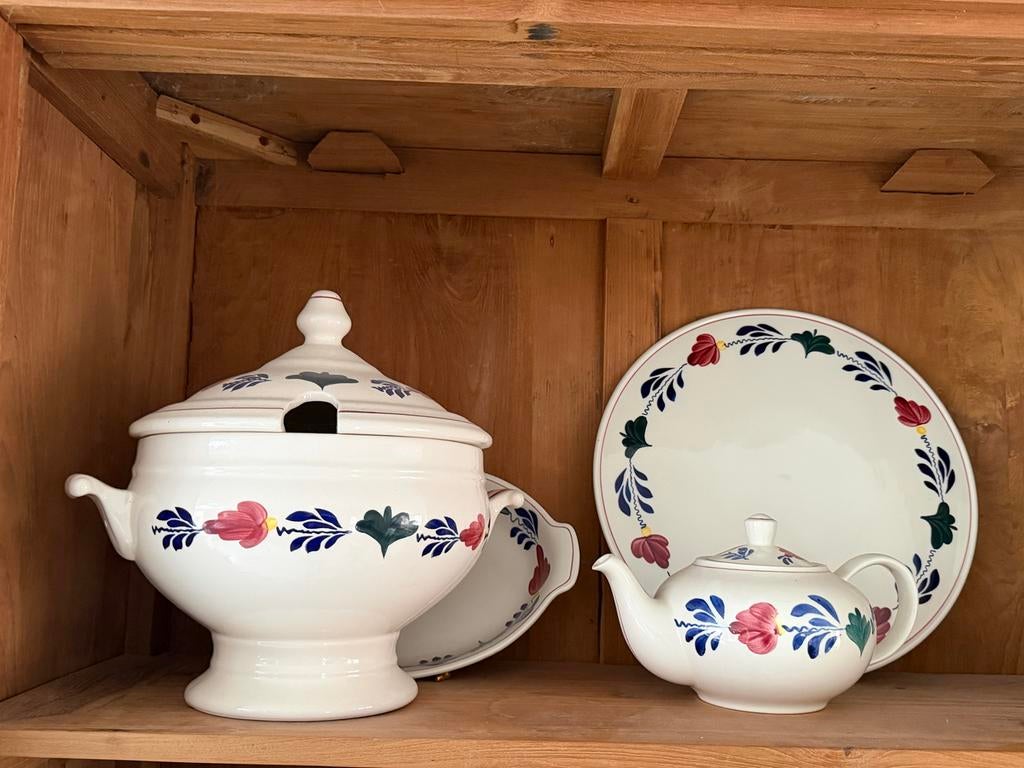 BOERENBONT Soepterrine en theepot, Huis en Inrichting, Keuken | Servies, Gebruikt, Overige typen, Ophalen of Verzenden, Aardewerk