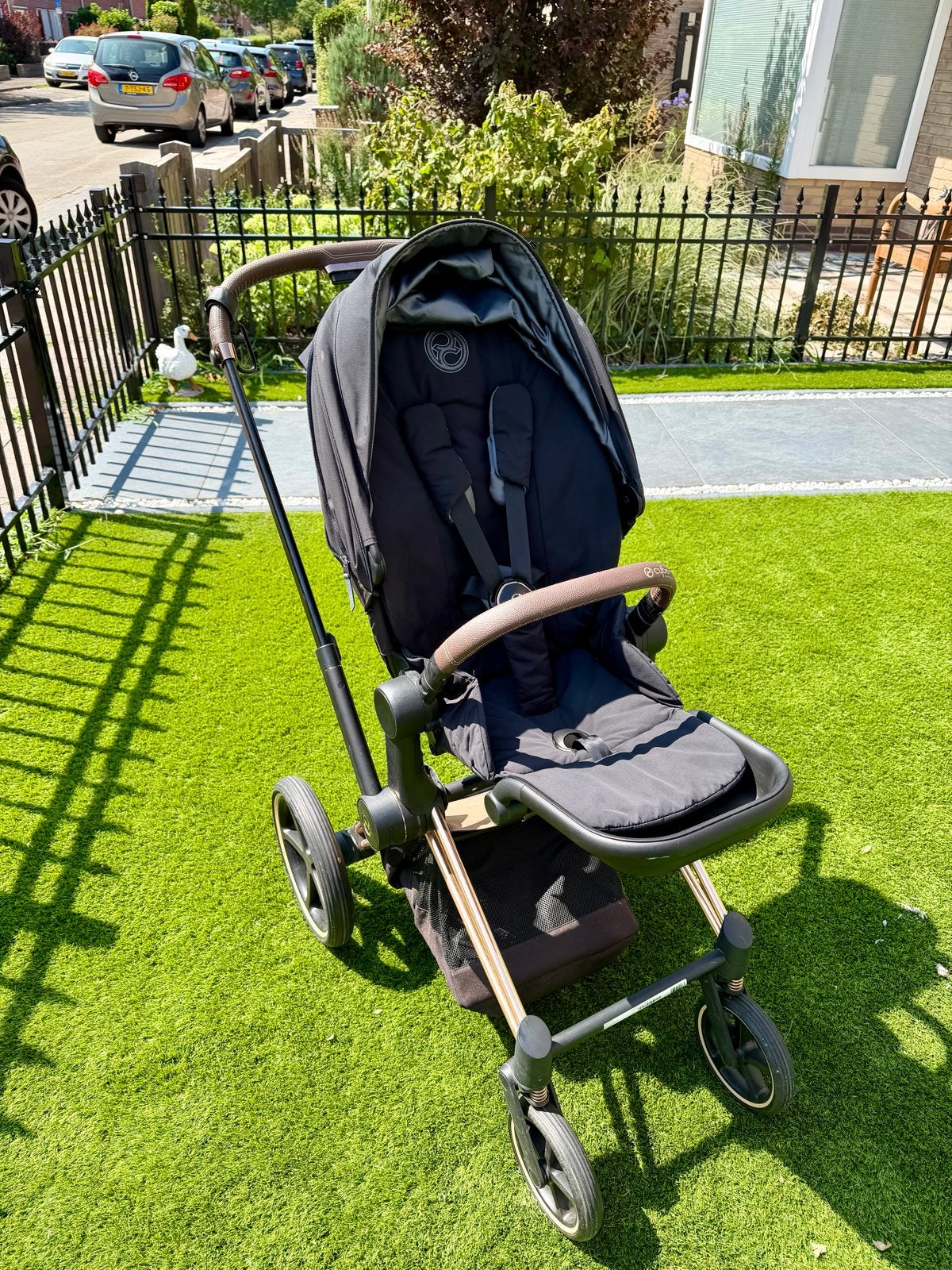 Cybex Priam Stroller – Rose Gold/Black | Excellent Condition, Ophalen, Zo goed als nieuw, Kinderwagen, Verstelbare duwstang