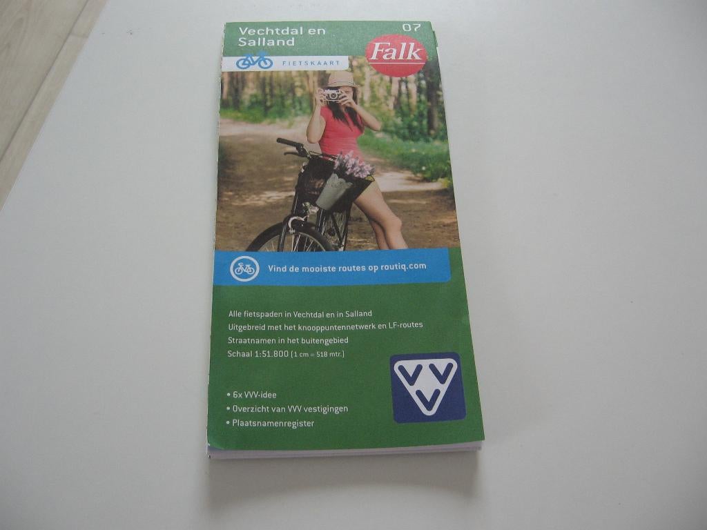 FALK fietskaart VECHTDAL + SALLAND €10,-  de mooiste routes., Overige merken, Nieuw, Ophalen of Verzenden, Reisgids of -boek
