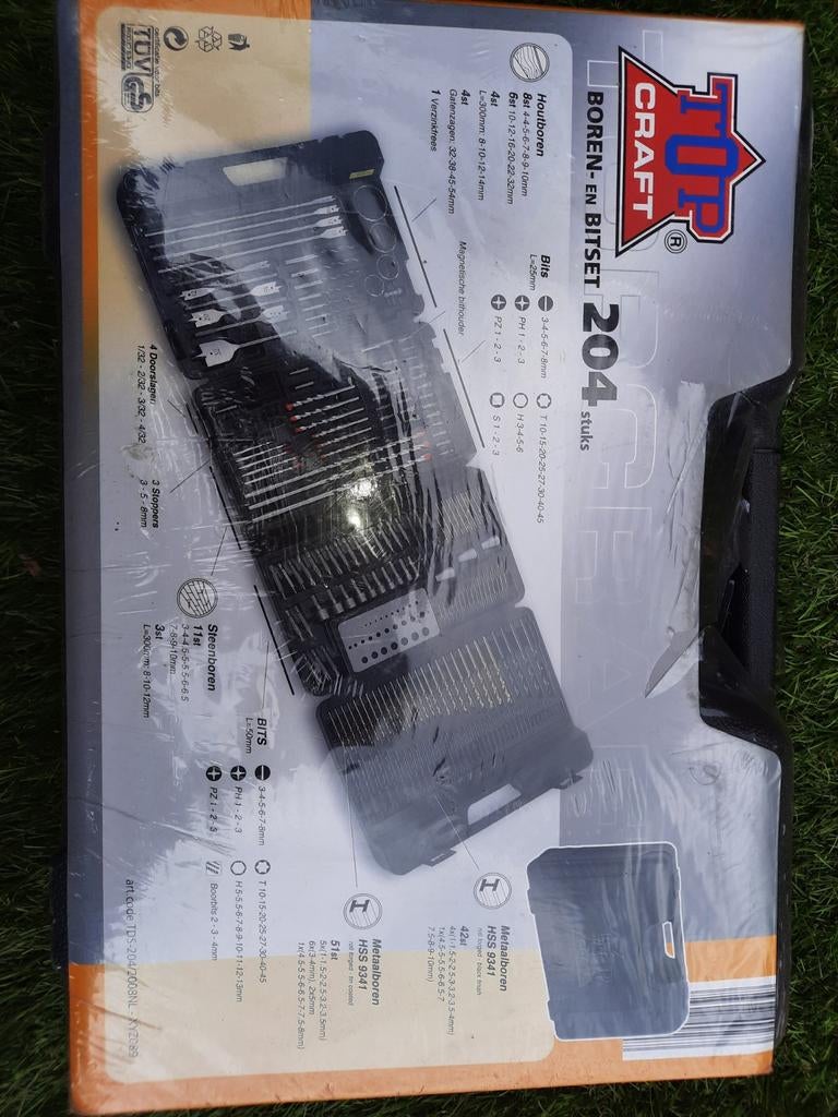 TOP CRAFT Boren- en Bitset 204-delig - Nieuw in verpakking, Ophalen of Verzenden, Nieuw